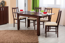 Simple Wooden Dinning Table And Chairs In Interior - Studio Ambi