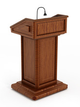  Isolated Wooden Lectern