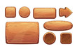 Cartoon wooden game assets