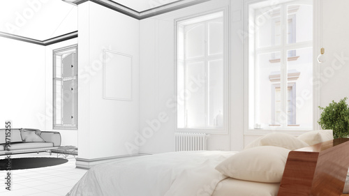 Entwurf von Schlafzimmer im Raumplaner Stock Illustration | Adobe Stock