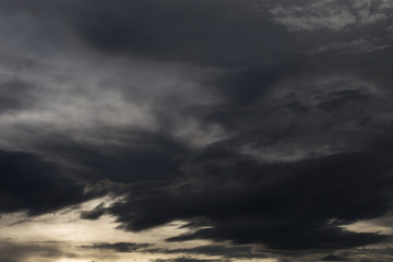 Wall Mural - black cloud in darkness sky, night sky of halloween background