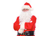 © rogerphoto - Kind Santa Claus standing with crossed arms, isolated on white background