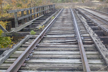 Old Abandoned Railroad Tracks.