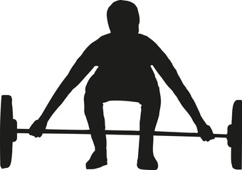 Sticker - Weight lifting silhouette