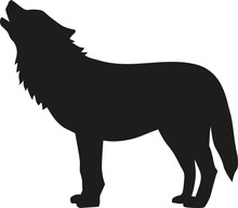 Wolf Silhouette Howling