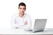 © asierromero - man with laptop on table