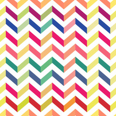 Aufkleber - Seamless Colorful Chevron Pattern. Vector