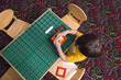 Overhead of Boy Playing With Educational Toys at Table