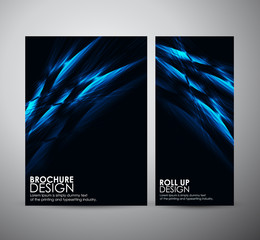Wall Mural - Abstract brochure business design template or roll up. Vector illustration