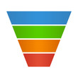 Sales lead funnel flat icon for presentation apps and websites