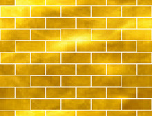 Seamless Pattern Of Golden Bricks