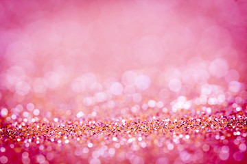 Wall Mural -  Abstract blur pink  bokeh lighting from glitter texture