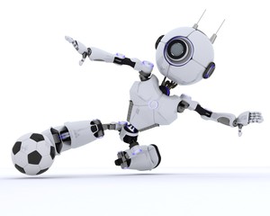 Sticker - Robot playing football