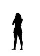 © zaikanata - The isolate silhouette of a girl in shorts