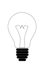Light Bulb Black White Icon
