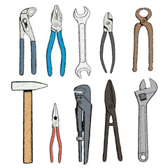 Wall Mural - industrial tools.