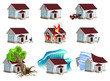 © orensila - Set homes Disaster. Home insurance. Property insurance