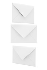 Poster - Three Blank Envelopes on a white