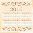 © sannare - Calendar for 2016. Vintage style.