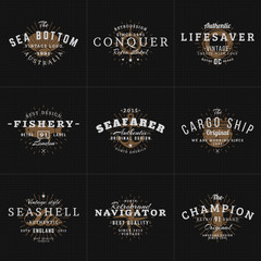 Set of Hipster Vintage Labels, Logotypes, Badges for Your Busine