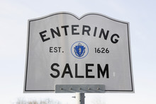 Entering Salem Road Sign, Massachusetts, USA, 03.16.2014