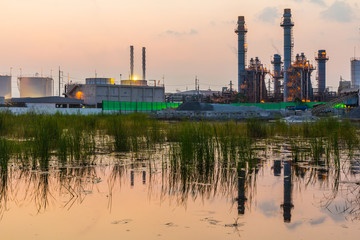 Twilight photo of power plant - factory