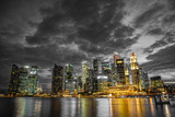 Fototapeta Miasta - Beeindruckende Skyline in Singapur