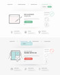 © LiquidLayout - Website template elements: Set of two homepage templates for personal or company business portfolio with concept icons.