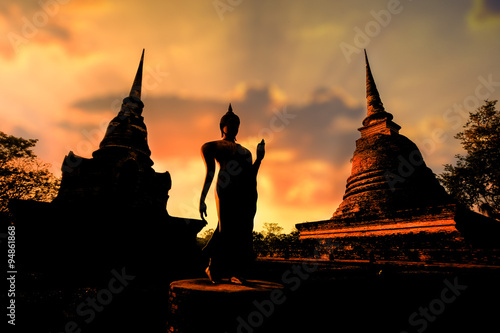 Fotografie, Obraz Sukhothai historical park at Sukhothai province in Thailand