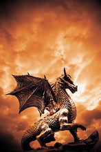 Dragon In Front Of A Dramatic Sky