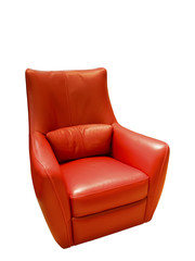 Wall Mural - Red leather armchair