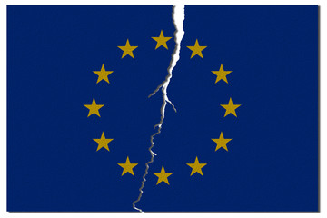 disrupted european flag