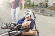 © Creativa Images - Little boy crying after falling from the bike