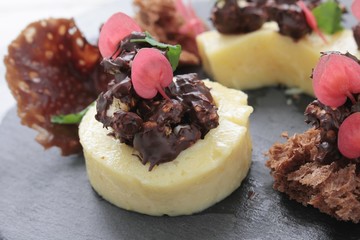 Canvas Print - panna cotta dessert