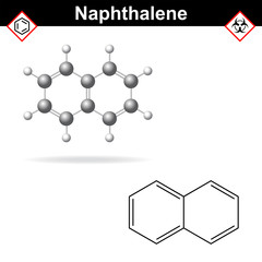 Canvas Print - Naphthalene molecule