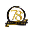 Anniversary Logo Black Gold 78
