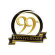 Anniversary Logo Black Gold 99
