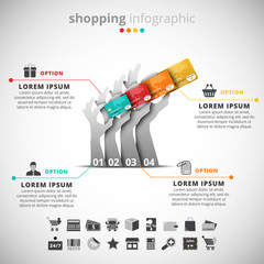 Wall Mural - Shopping Infographic