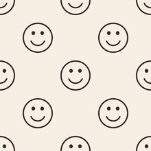 Smile Lines Seamless Pattern.