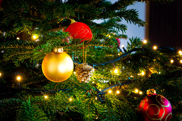 Decorations on the Christmas tree