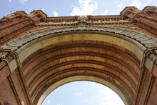 Closeup Of Arc De Triomf In Barcelona, Spain