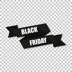 Canvas Print - tape inscription black friday with shadow