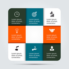 Aufkleber - Infographic design template and marketing icons,