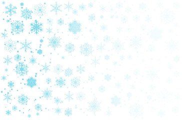 Abstract blue snowflakes background