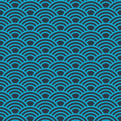 Sticker - seamless  wave pattern