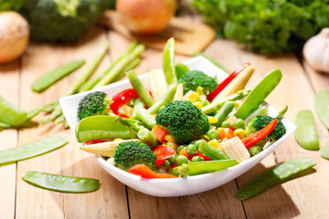 Sticker - mixed vegetables in a bowl