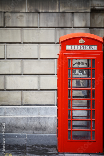 Naklejka na drzwi British phone booth