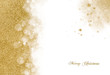 Christmas background with golden glitter