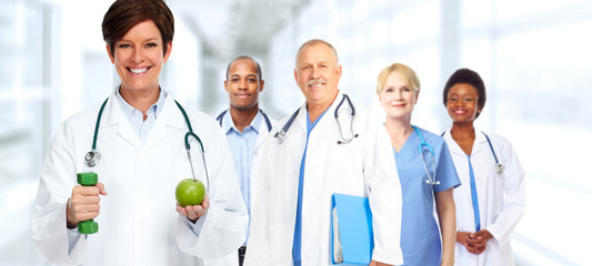 Poster - Group of hospital doctors.