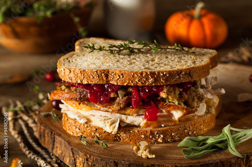 Cuadros en Lienzo Homemade Leftover Thanksgiving Sandwich